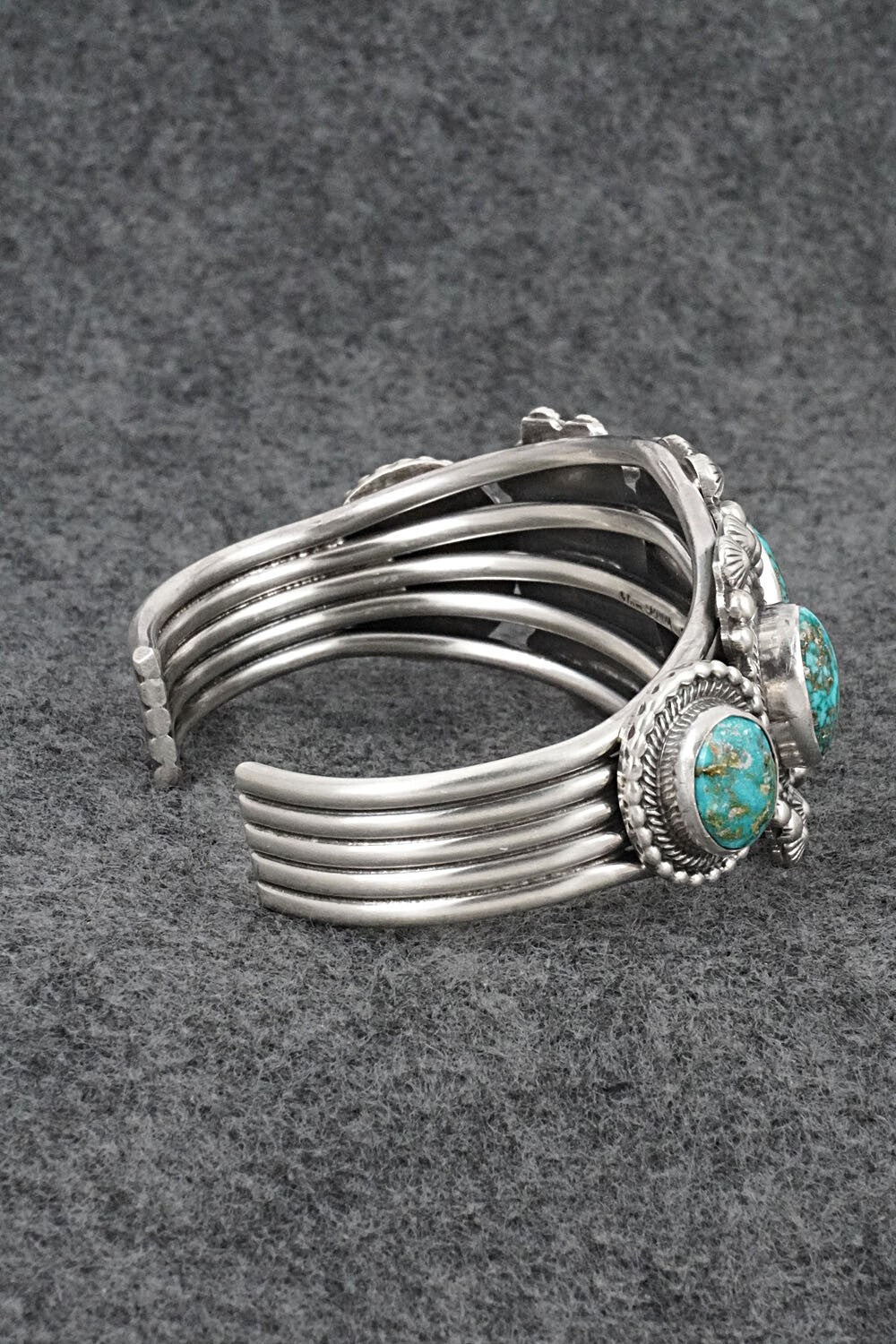 Turquoise and Sterling Silver Bracelet - Tom Lewis