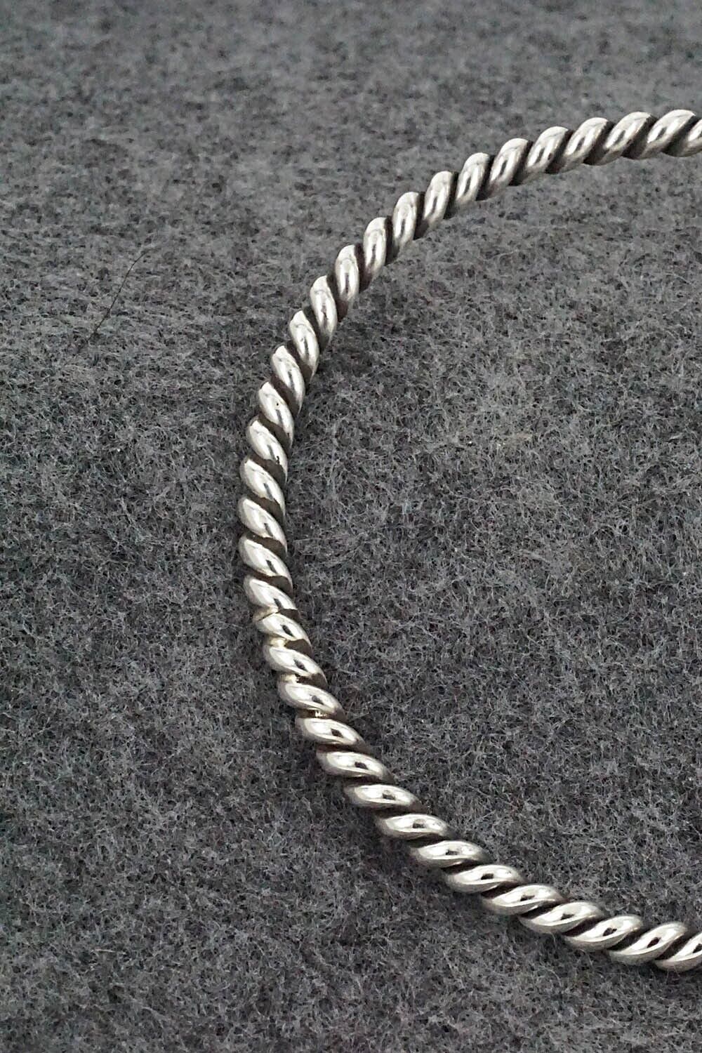 Sterling Silver Bangle Bracelet - Elaine Tahe