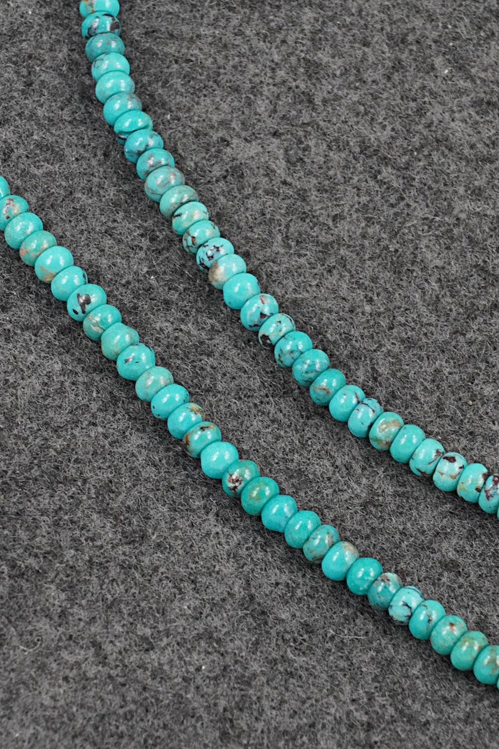 Turquoise & Sterling Silver Necklace 16" - Helen Tsosie