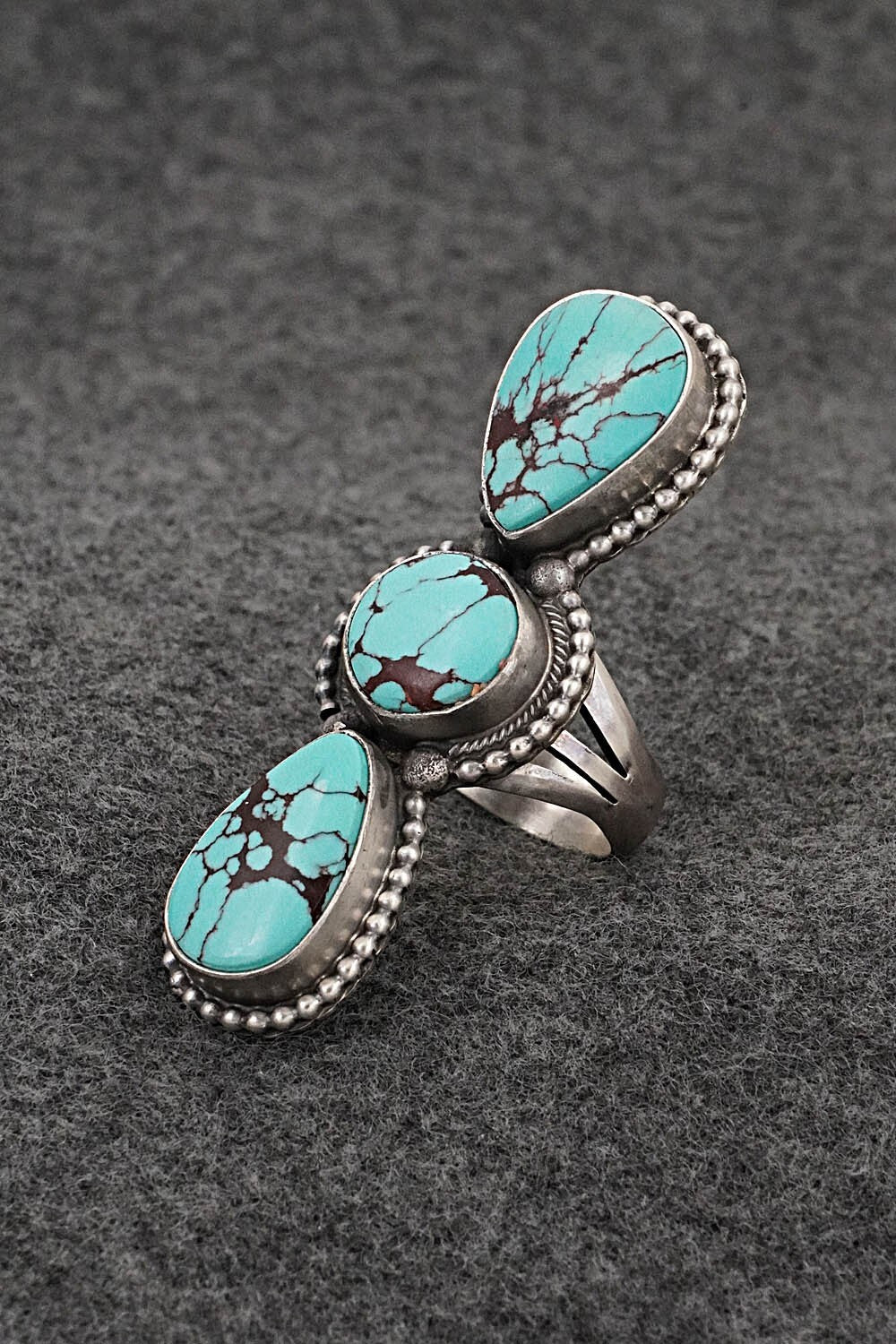 Turquoise & Sterling Silver Ring - Darrin Livingston - Size 7.5