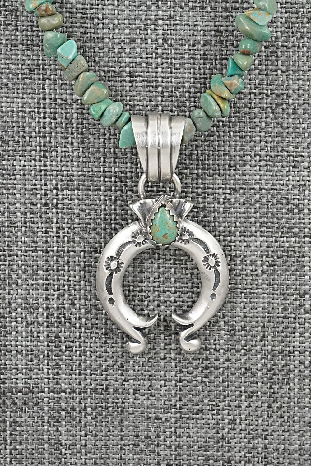 Turquoise & Sterling Silver Necklace 18" - Louise Joe