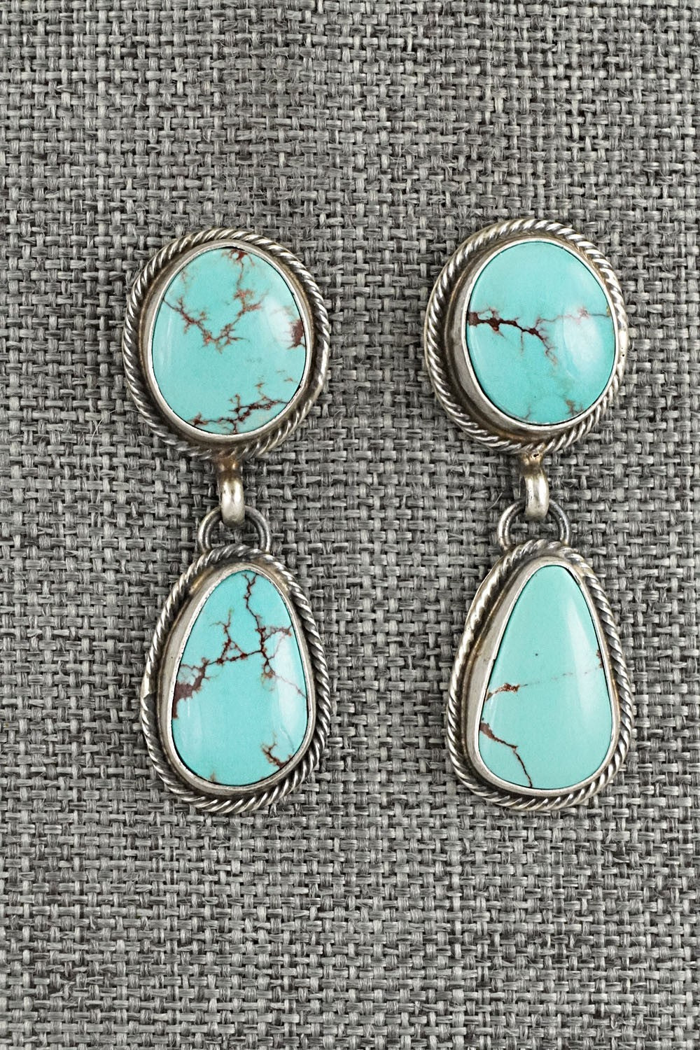 Turquoise & Sterling Silver Earrings - Kathleen Chavez
