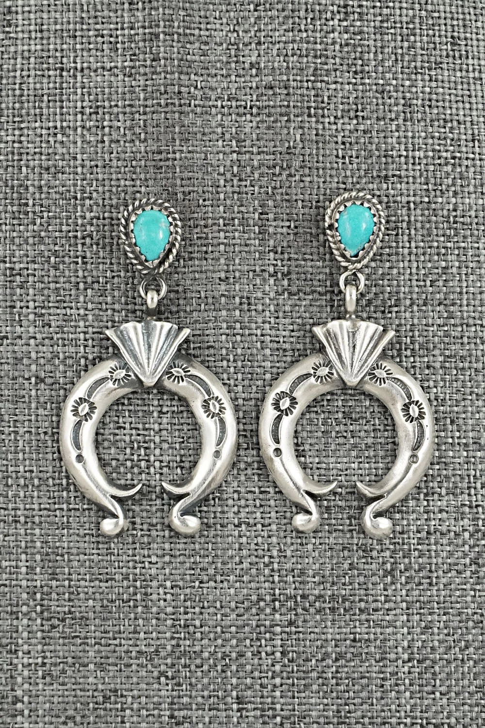 Turquoise & Sterling Silver Earrings - Verley Betone