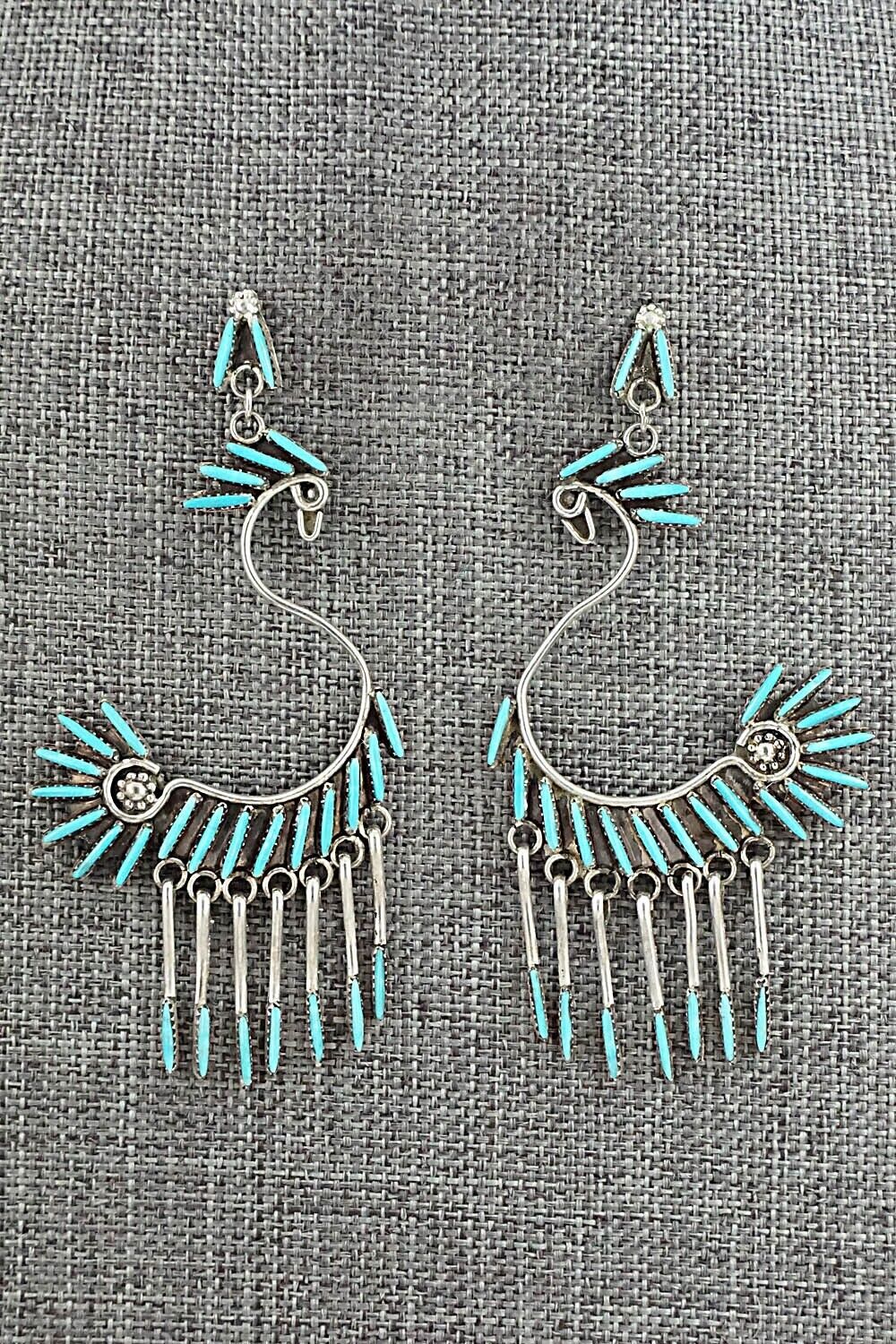 Turquoise & Sterling Silver Earrings - Jeannie Lastiyano