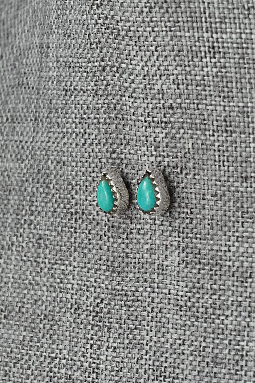 Turquoise & Sterling Silver Earrings - Gerald Joe