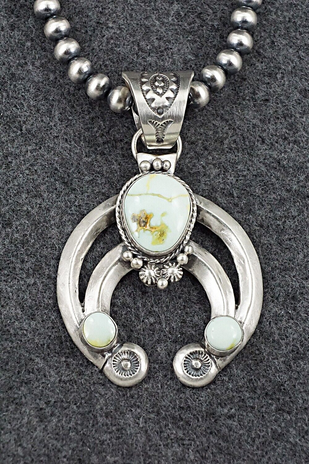 Variscite & Sterling Silver Necklace - Samuel Yellowhair