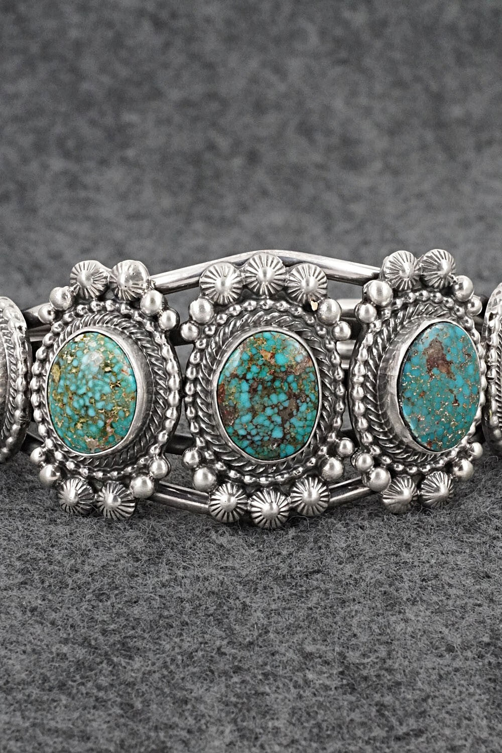 Turquoise and Sterling Silver Bracelet - Tom Lewis