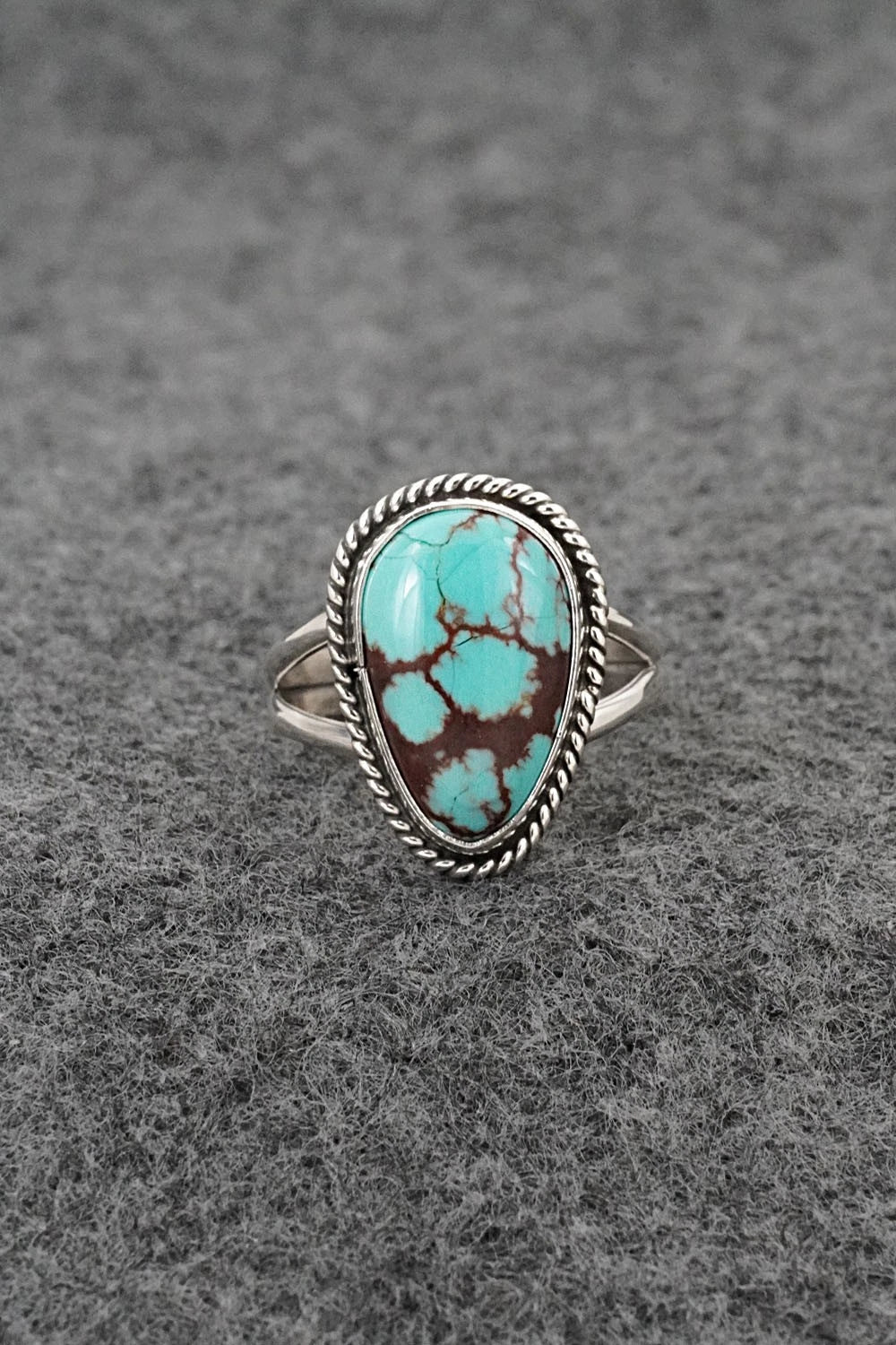 Turquoise & Sterling Silver Ring - Eugene Gruber - Size 7