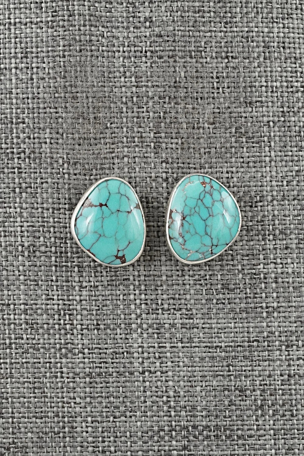 Turquoise & Sterling Silver Earrings - Eugene Gruber