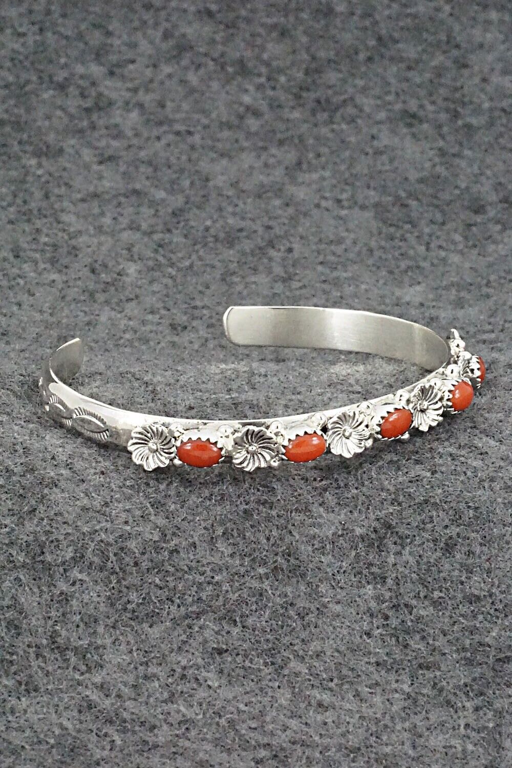 Coral & Sterling Silver Bracelet - Harris Largo