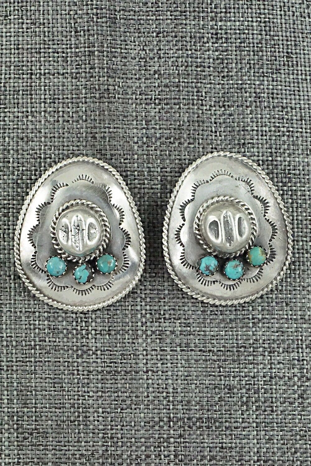Turquoise & Sterling Silver Earrings - Bobby Platero