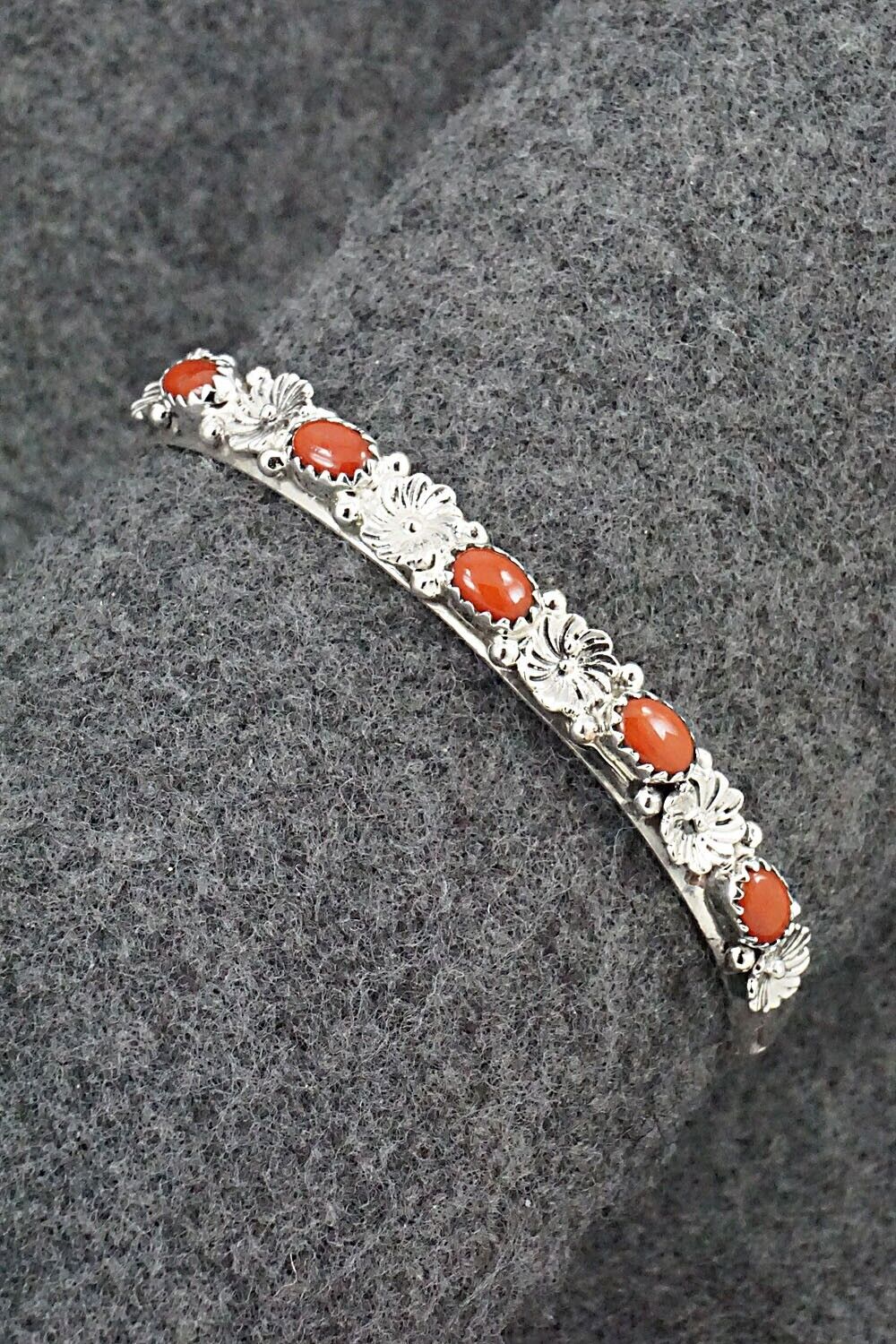 Coral & Sterling Silver Bracelet - Harris Largo