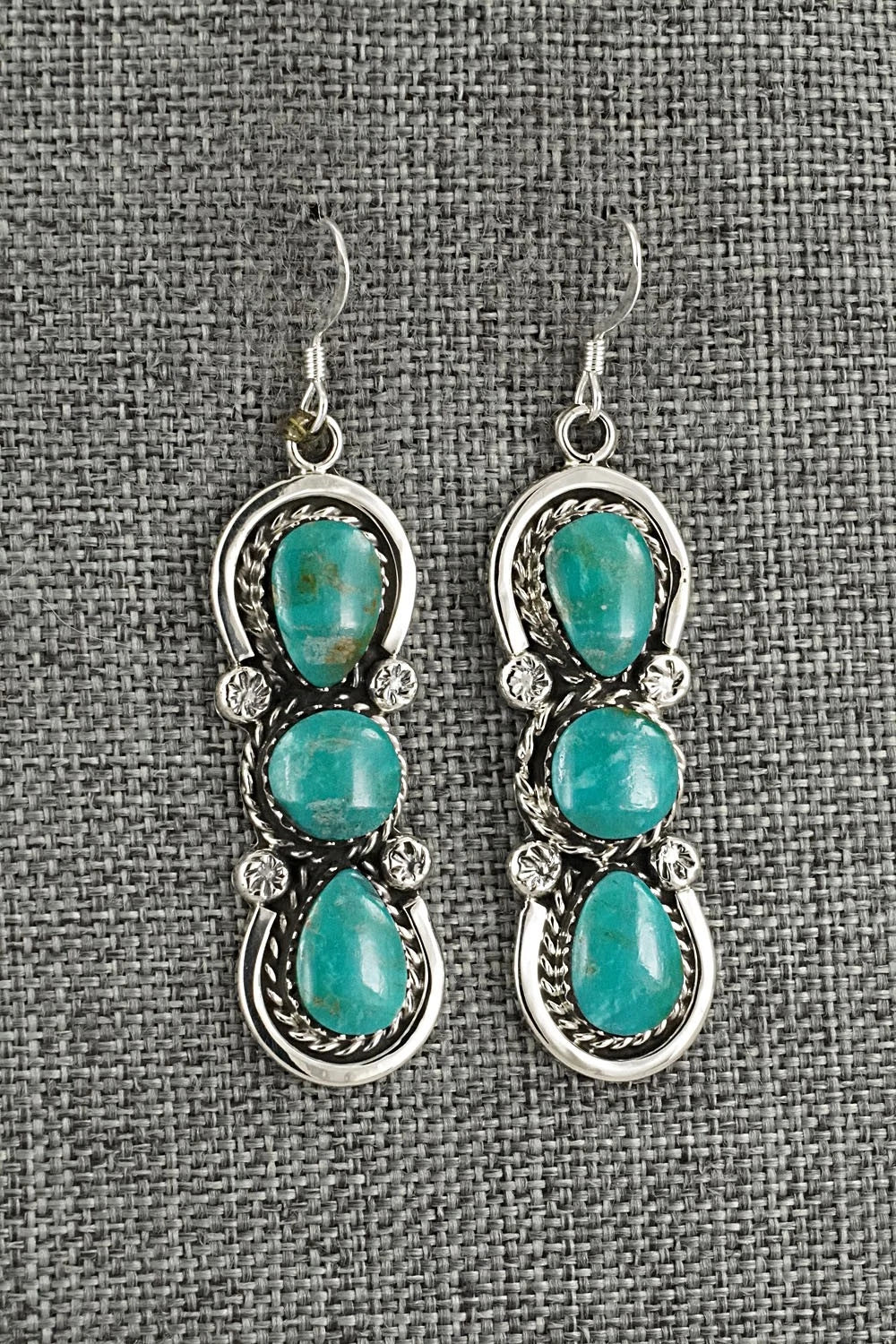 Turquoise & Sterling Silver Earrings - Marie Bahe