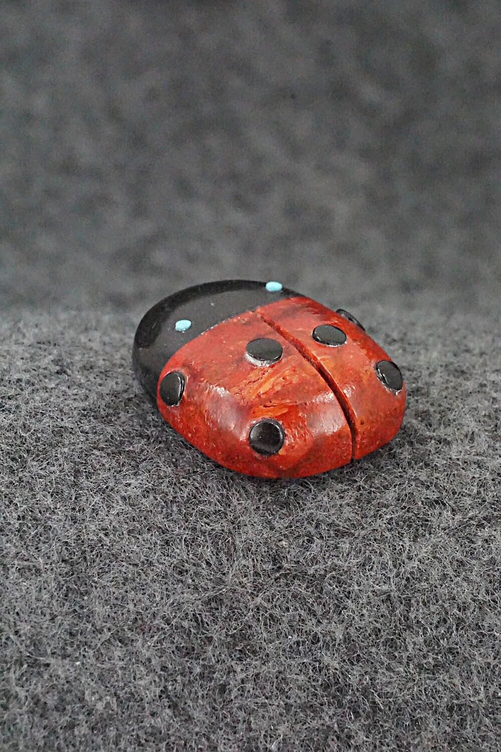 Ladybug Zuni Fetish Carving - Reynold Lunasee