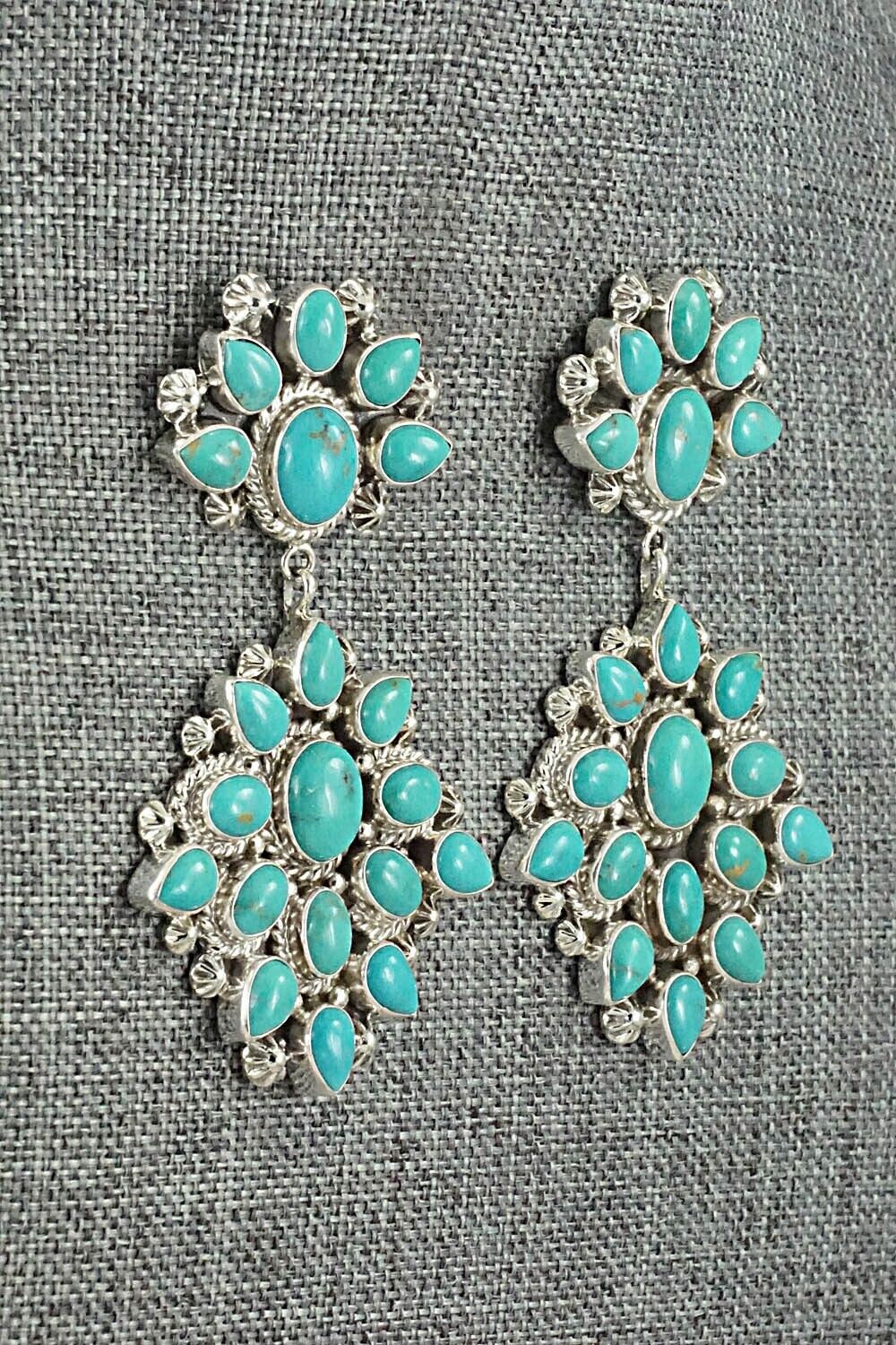 Turquoise and Sterling Silver Earrings - Lucinda Linkin