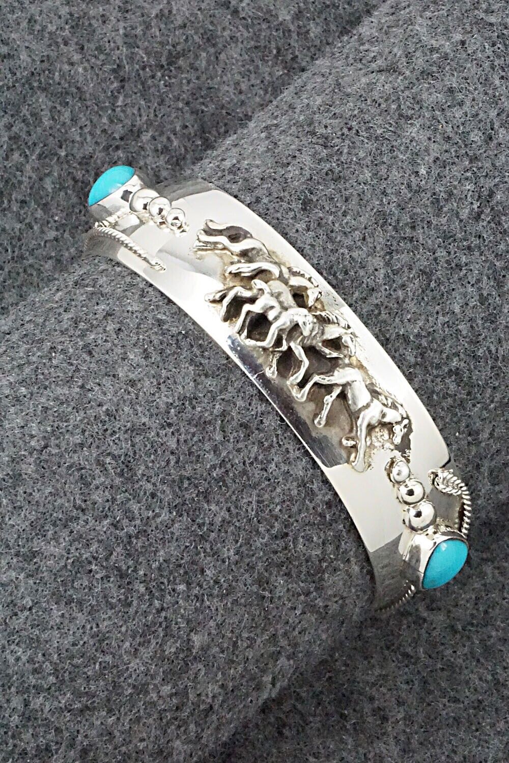 Turquoise & Sterling Silver Bracelet - Bobby Platero