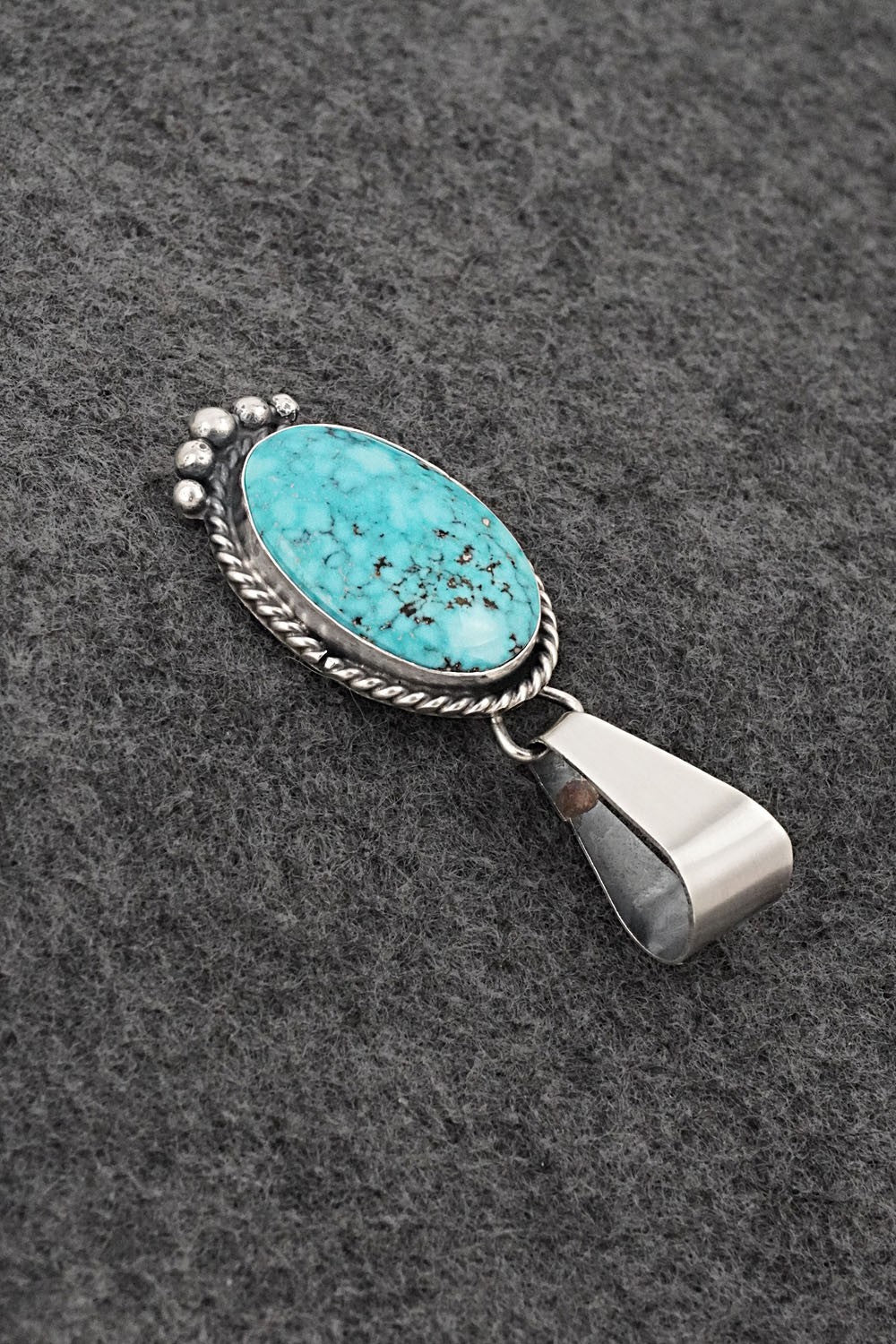 Turquoise & Sterling Silver Pendant - Rena Begay