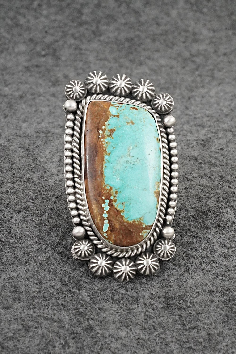 Turquoise & Sterling Silver Ring - Michael Calladitto - Size 7.5