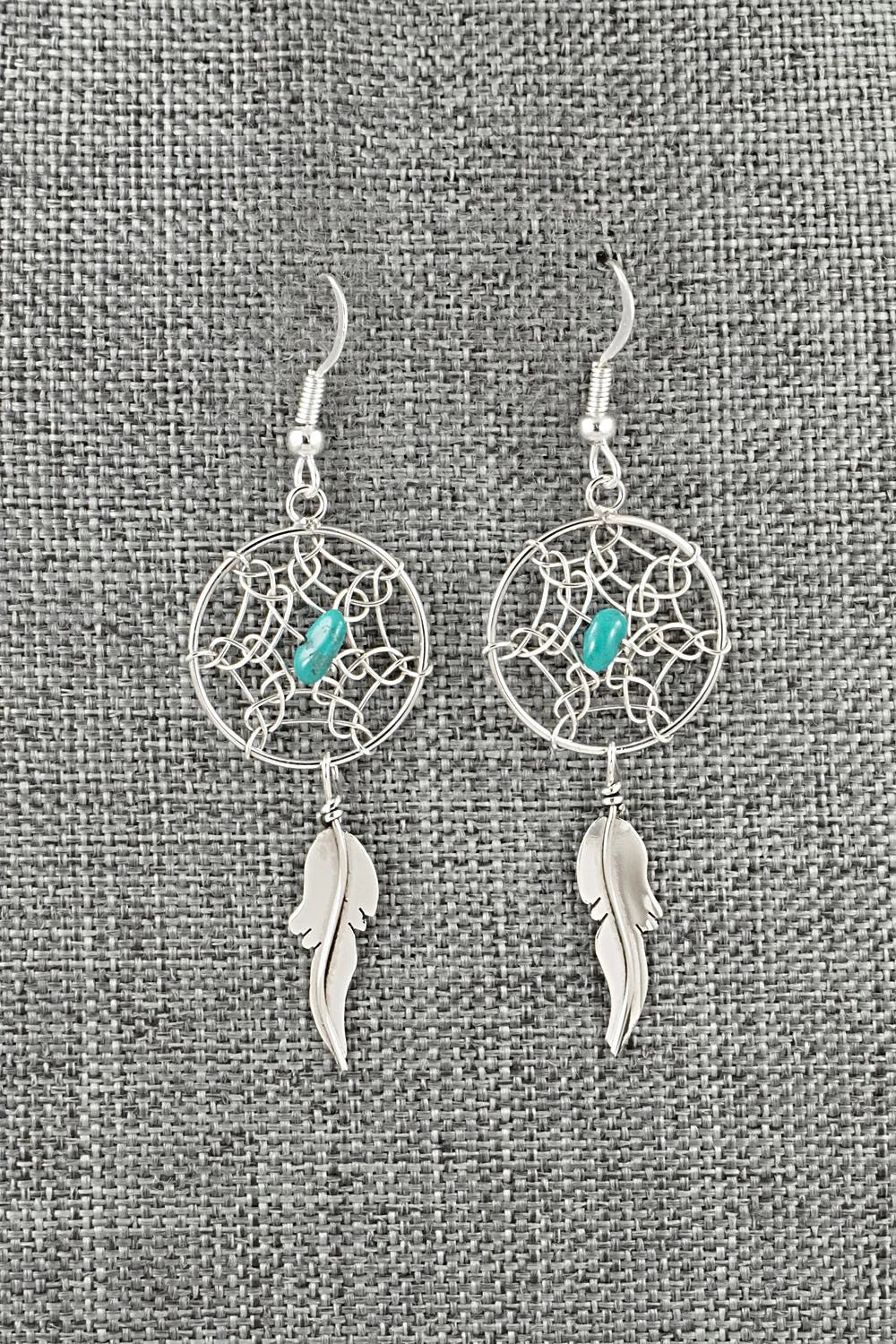 Turquoise & Sterling Silver Earrings - Lorenzo Arviso