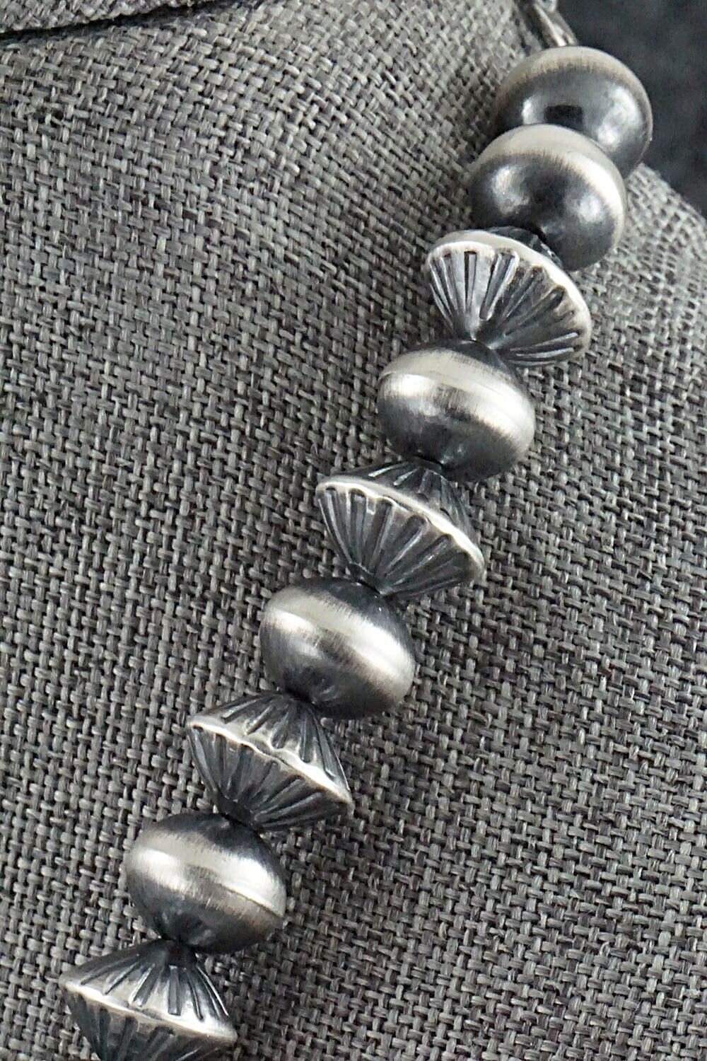 Sterling Silver Navajo Pearl Necklace 20" - Preston Haley