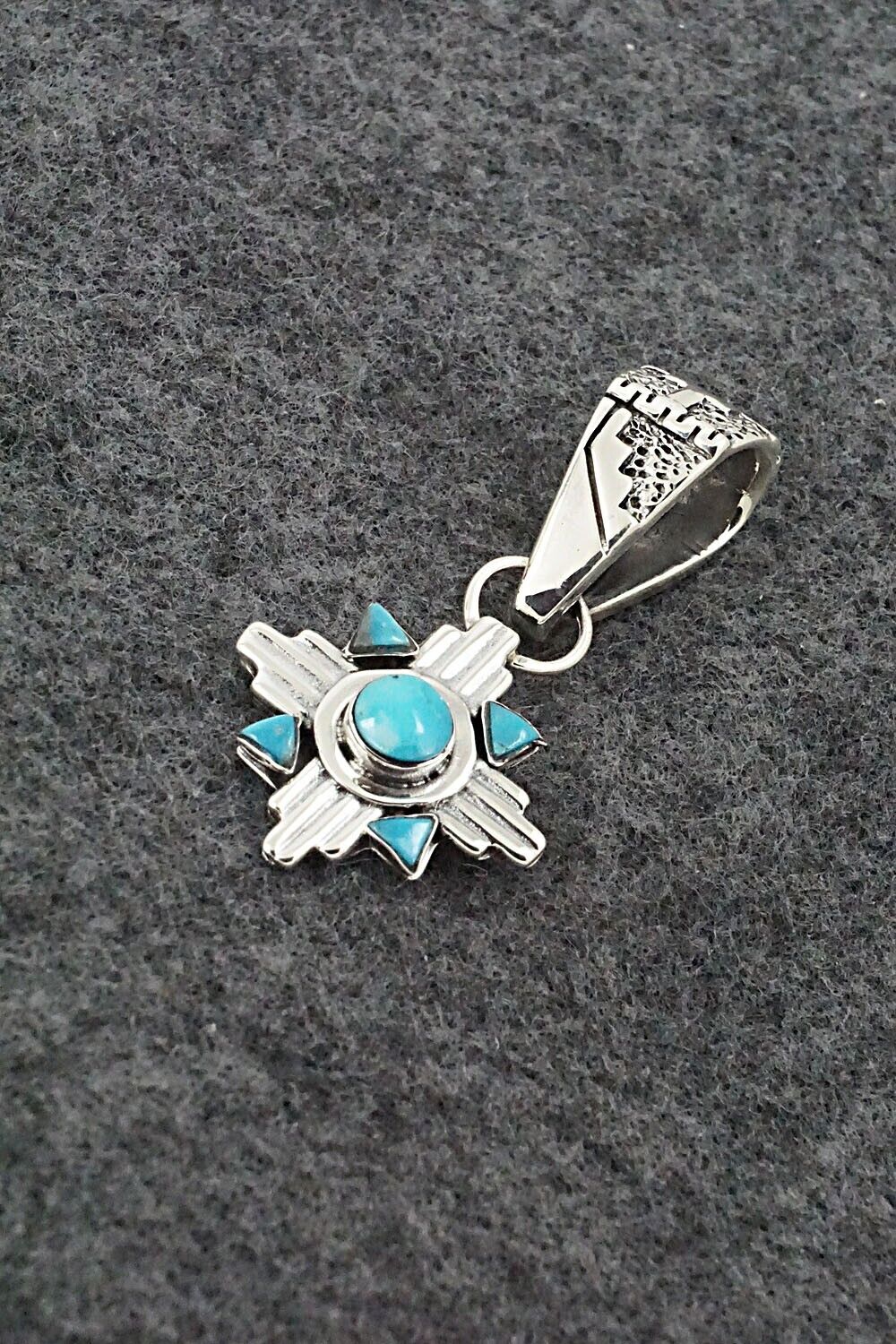 Turquoise and Sterling Silver Pendant - Sadie Jim