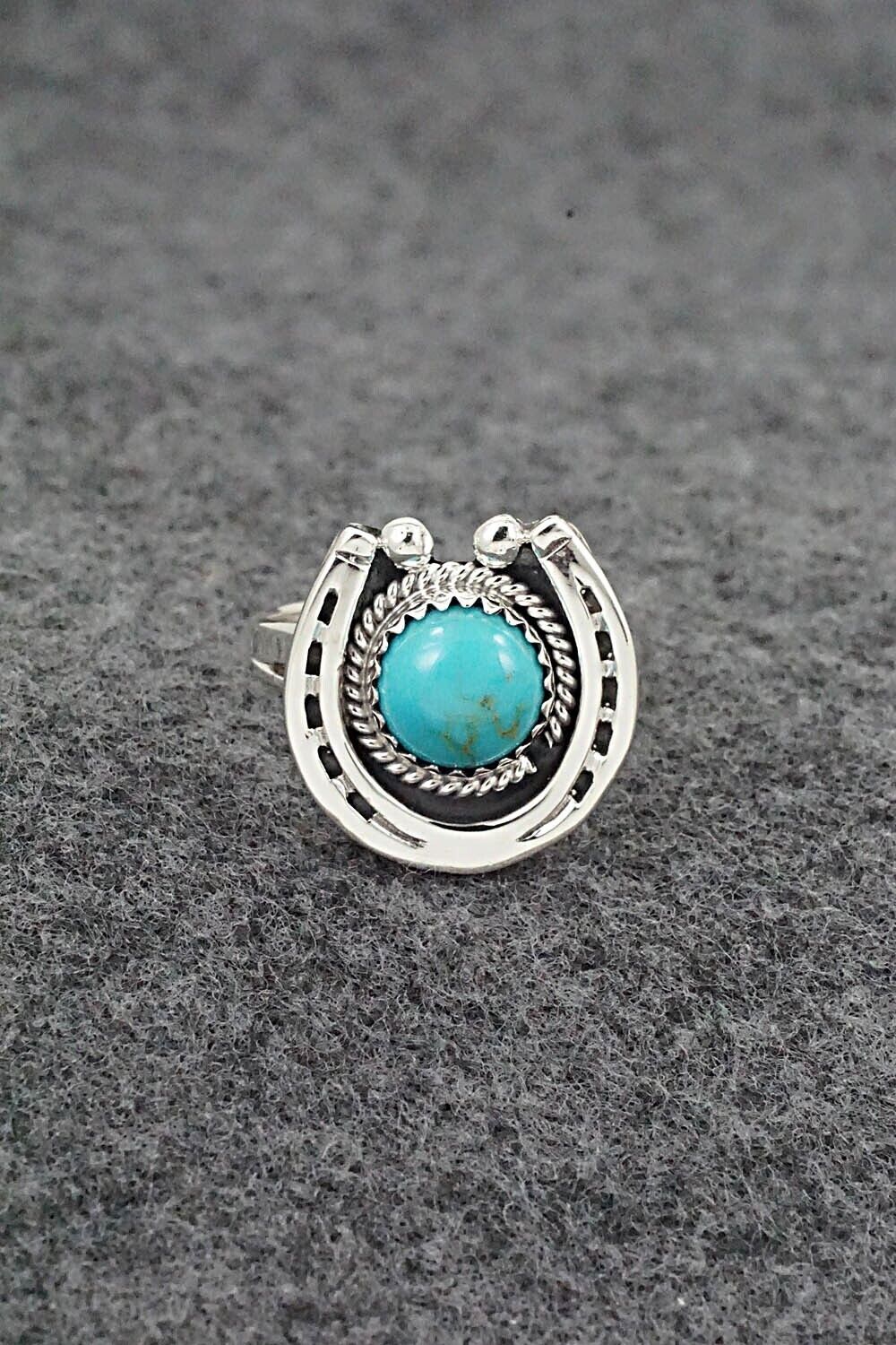 Turquoise & Sterling Silver Ring - Alice Rose Saunders - Size 7