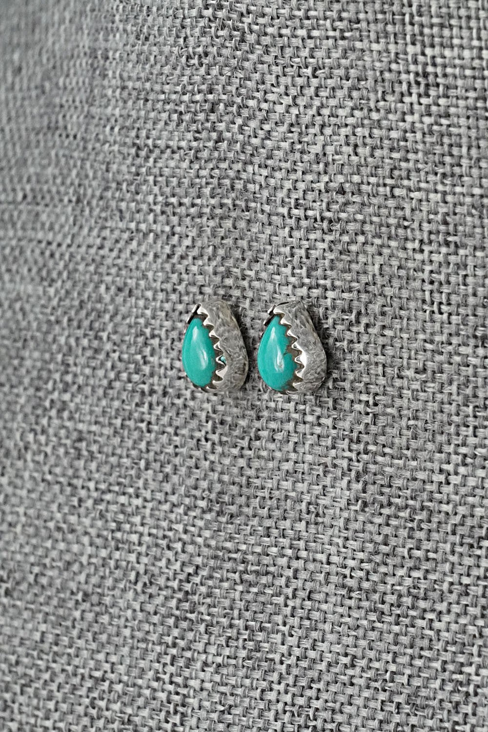 Turquoise & Sterling Silver Earrings - Gerald Joe