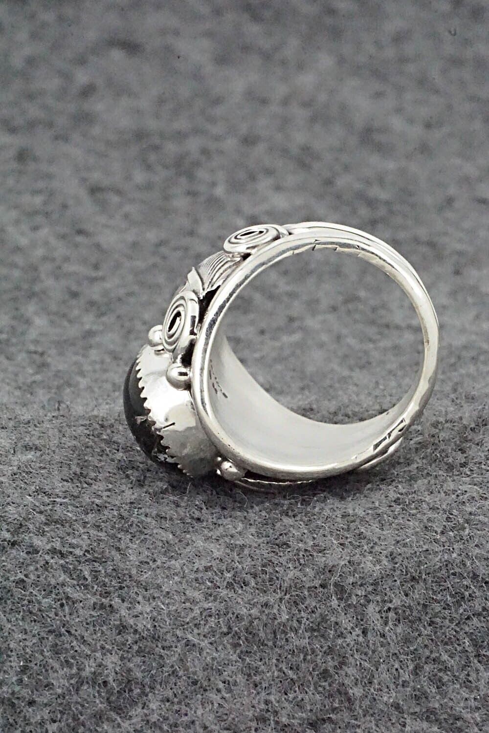 White Buffalo & Sterling Silver Ring - Darrell Morgan - Size 10