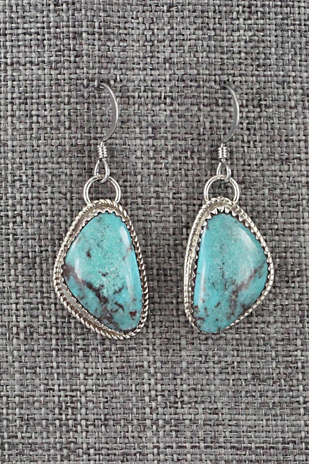 Turquoise & Sterling Silver Earrings - Ernest Hawthorne