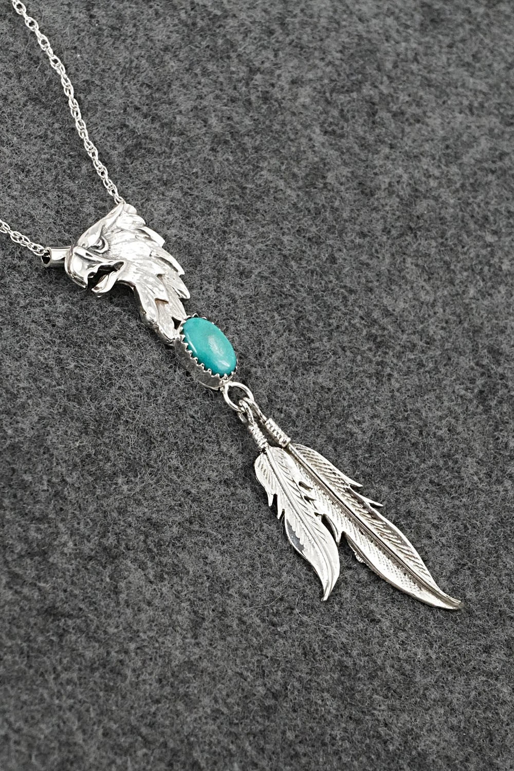 Turquoise & Sterling Silver Necklace - Genevieve Francisco