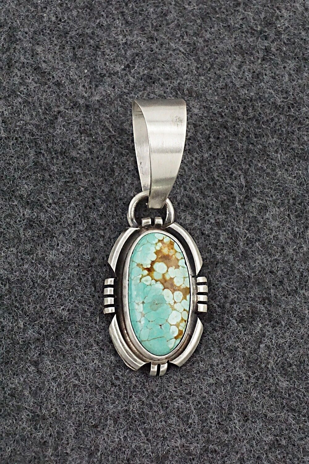 Turquoise & Sterling Silver Pendant - Randy Billy