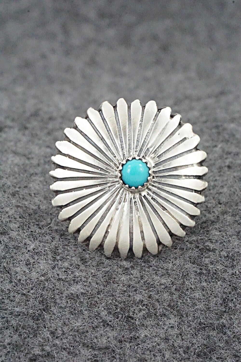 Turquoise & Sterling Silver Ring - Alice Rose Saunders - Size 6.5