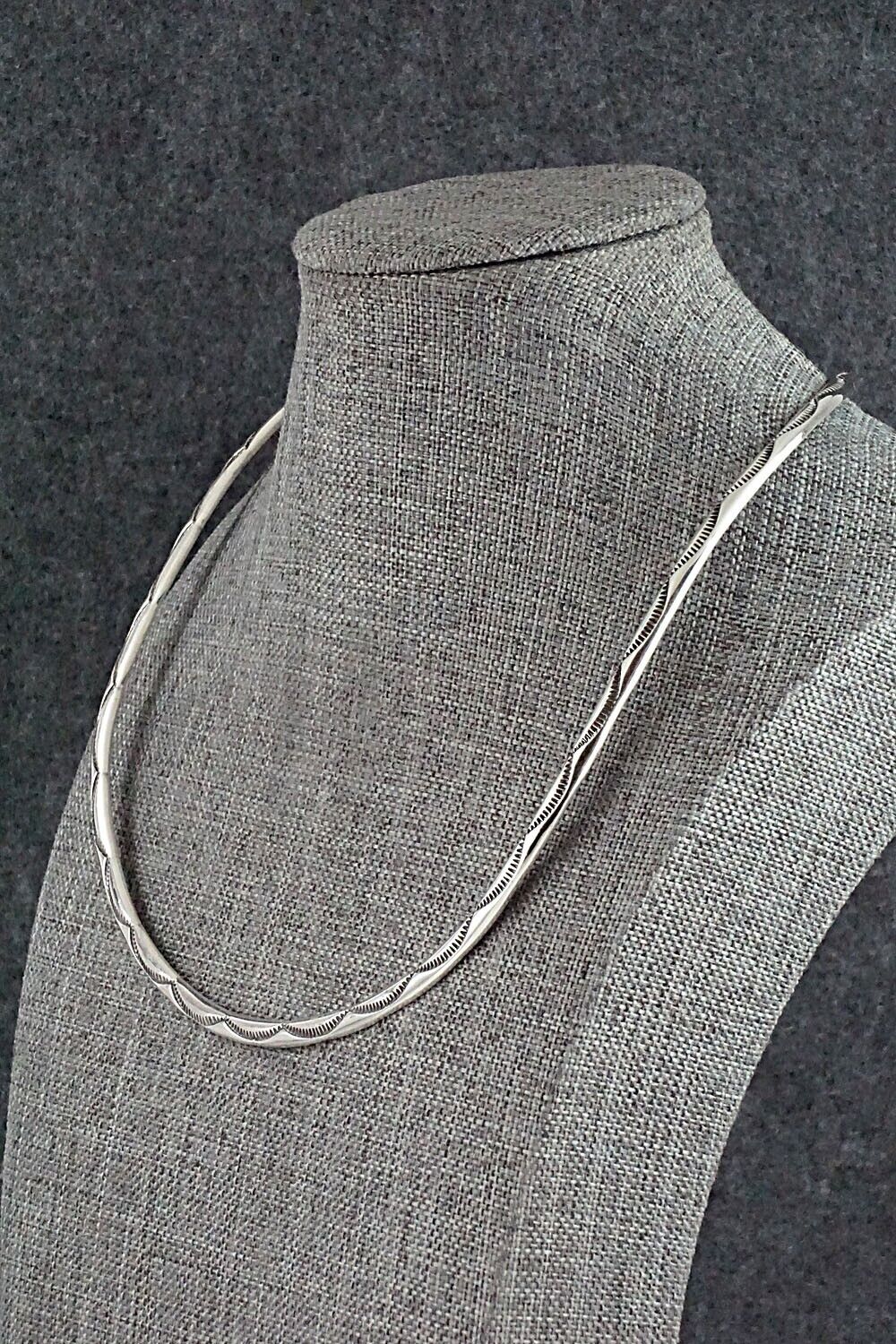 Sterling Silver Choker Necklace - Elaine Tahe