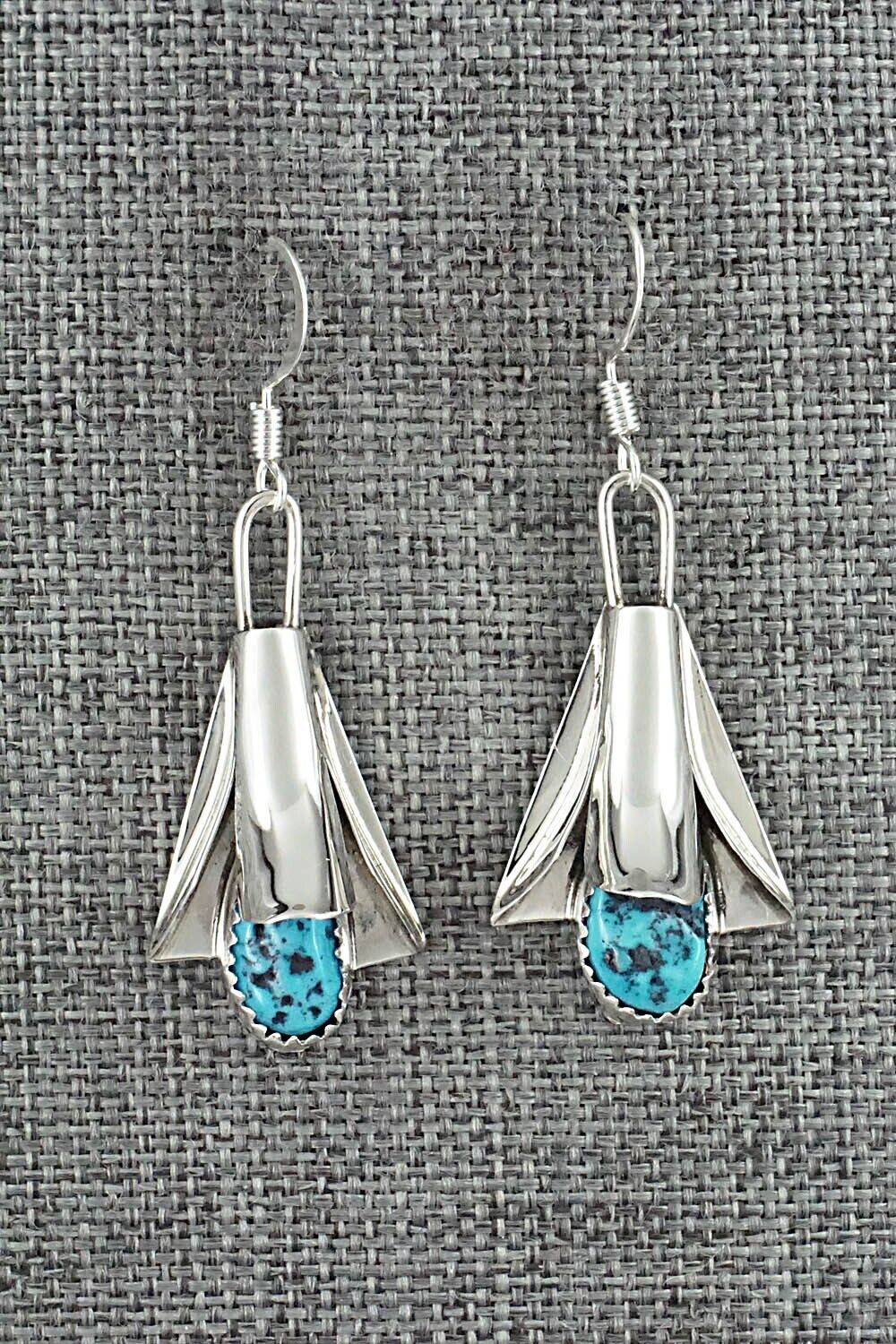 Turquoise & Sterling Silver Earrings - Louise Yazzie