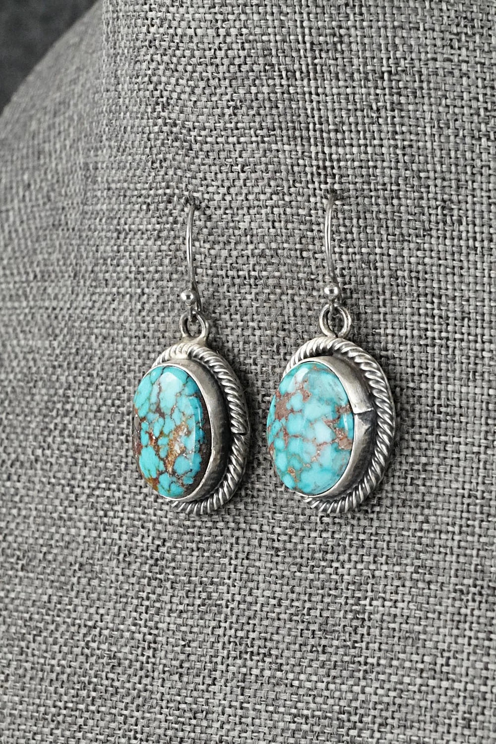 Turquoise & Sterling Silver Necklace and Earrings Set - Paul Livingston