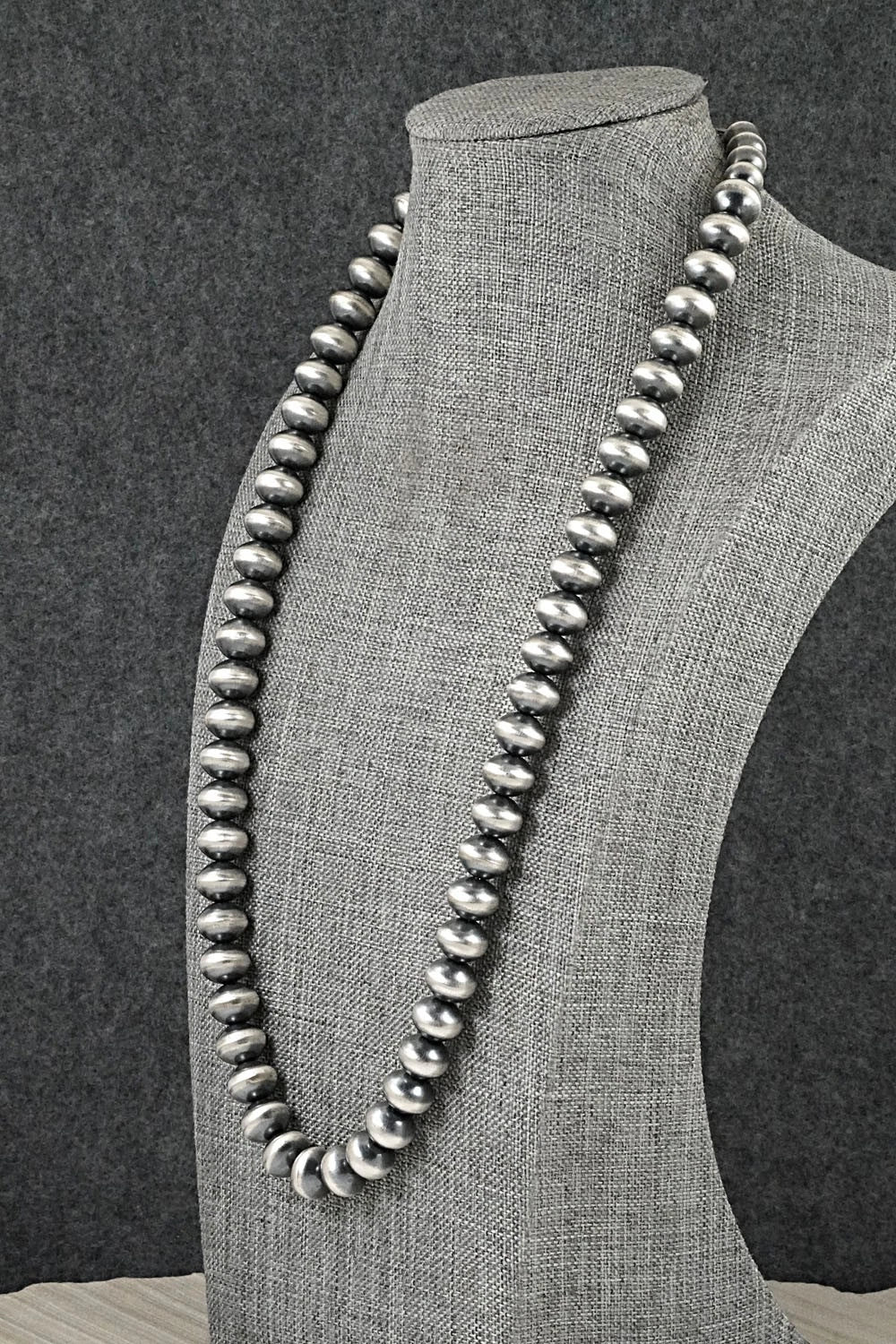 Sterling Silver Navajo Pearl Necklace 24" - Preston Haley