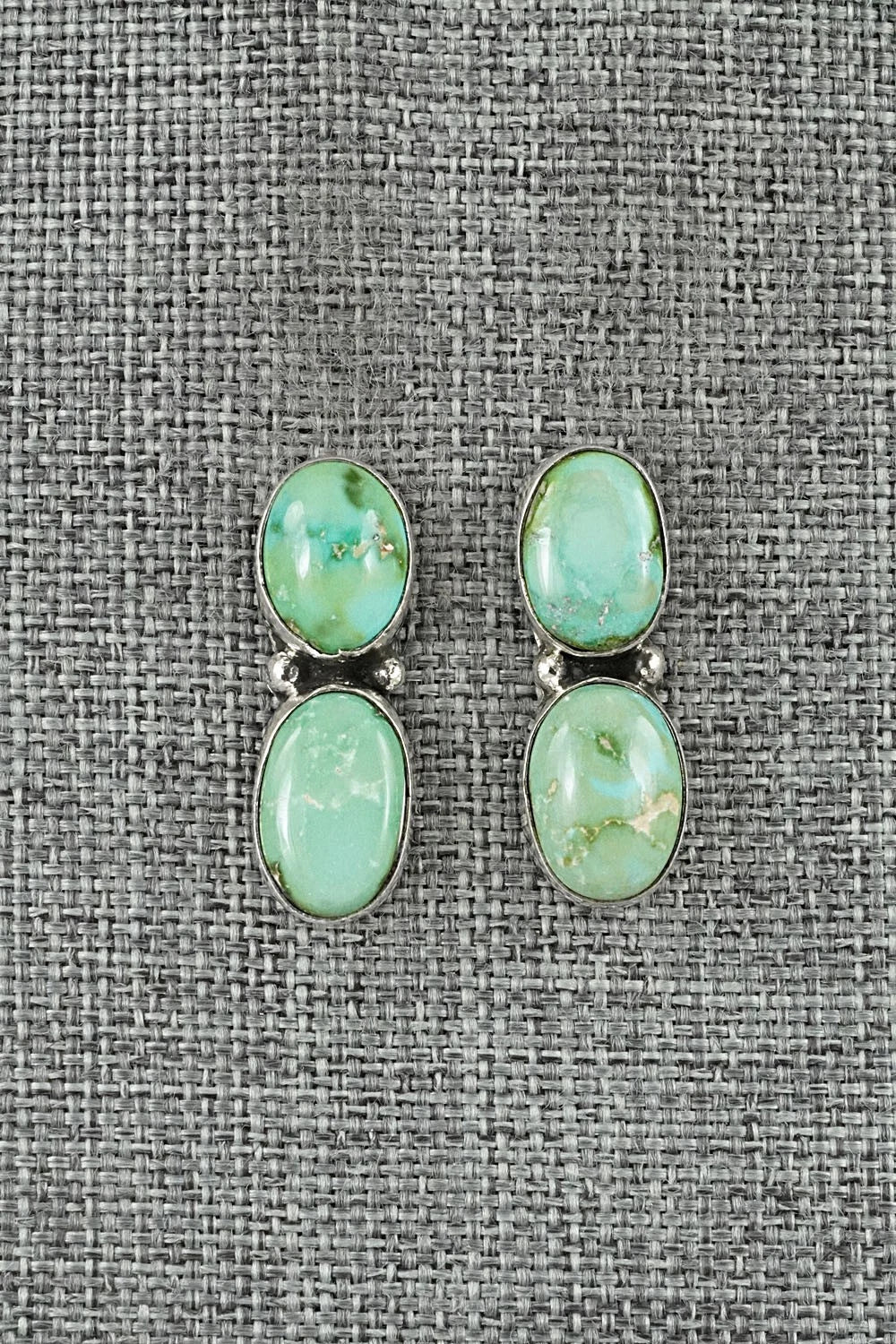 Turquoise & Sterling Silver Earrings - Rena Begay