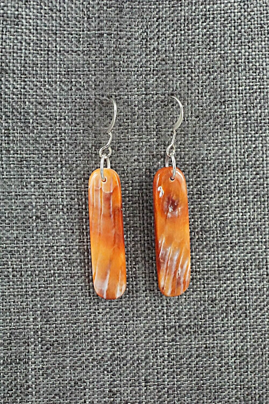 Spiny Oyster & Sterling Silver Earrings - Jesus Espino