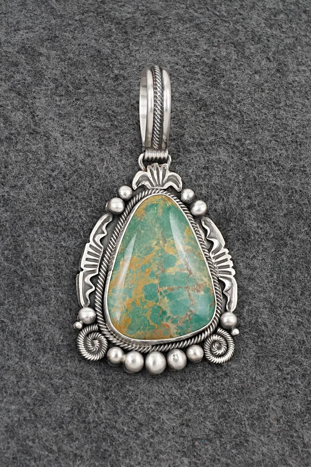 Turquoise & Sterling Silver Pendant - Rosita Calladitto