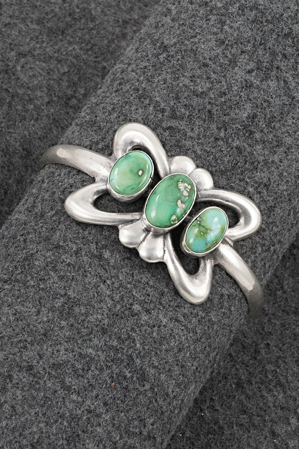 Turquoise & Sterling Silver Bracelet - Eugene Gruber