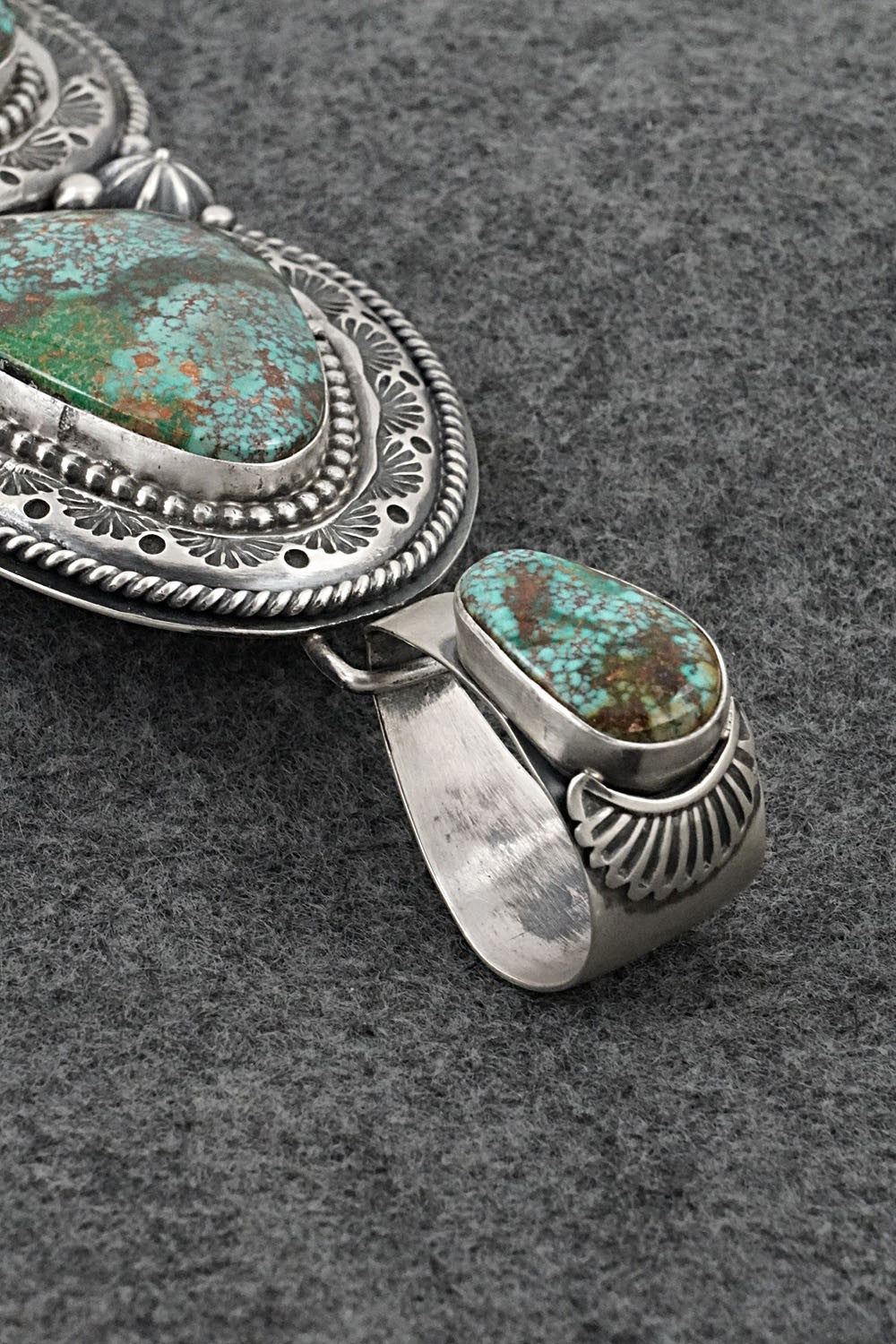 Turquoise & Sterling Silver Pendant - Mark Yazzie