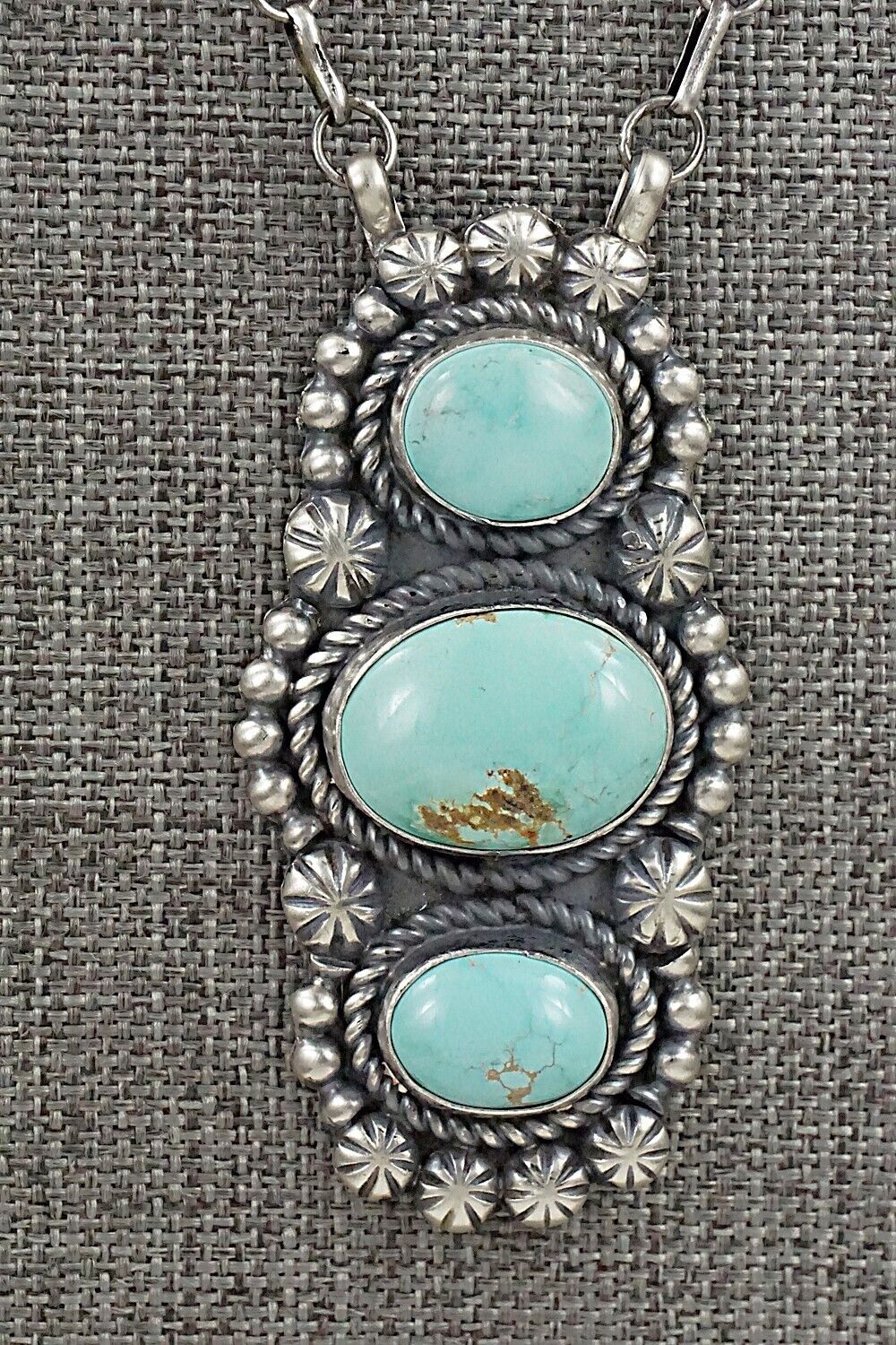 Turquoise & Sterling Silver Necklace - Jeff James