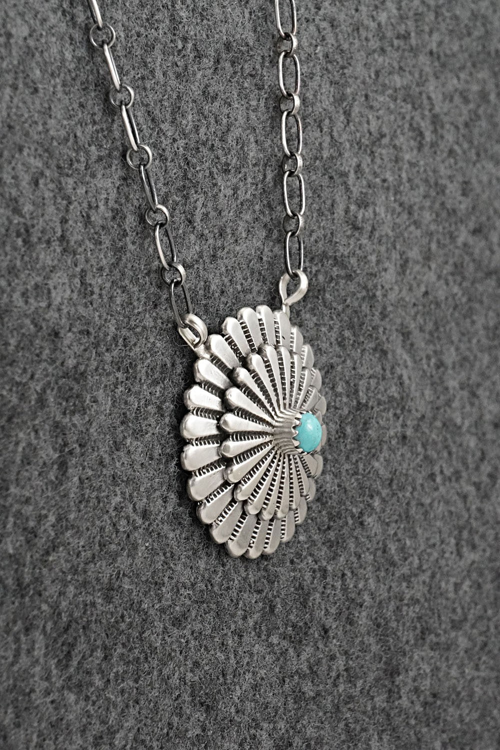 Turquoise & Sterling Silver Necklace - Sheldon Mariano