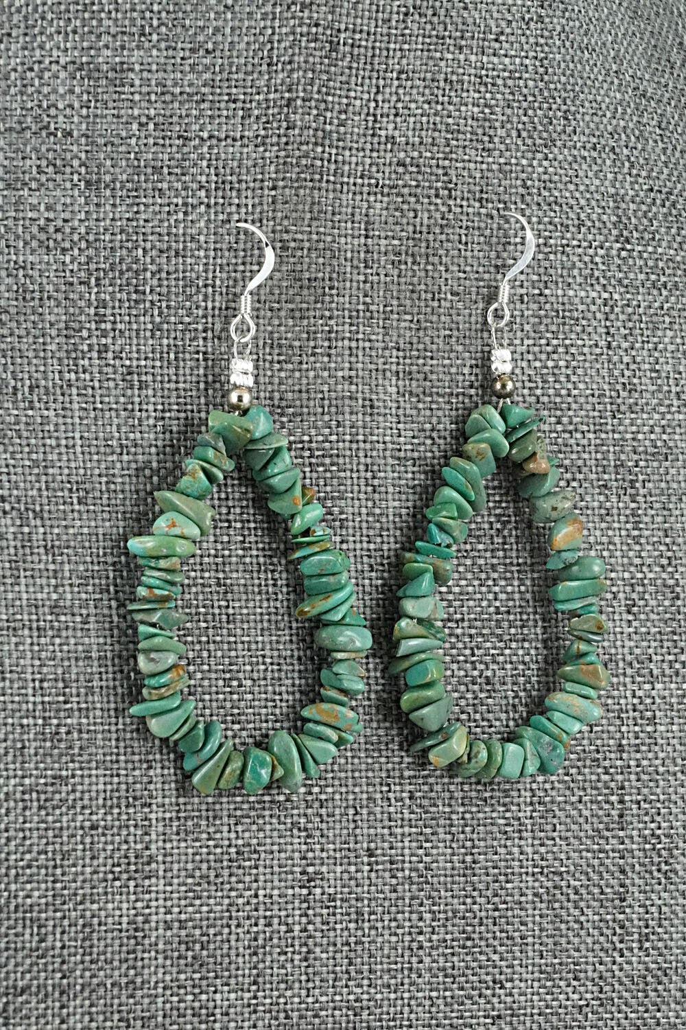 Turquoise & Sterling Silver Earrings - Doreen Jake