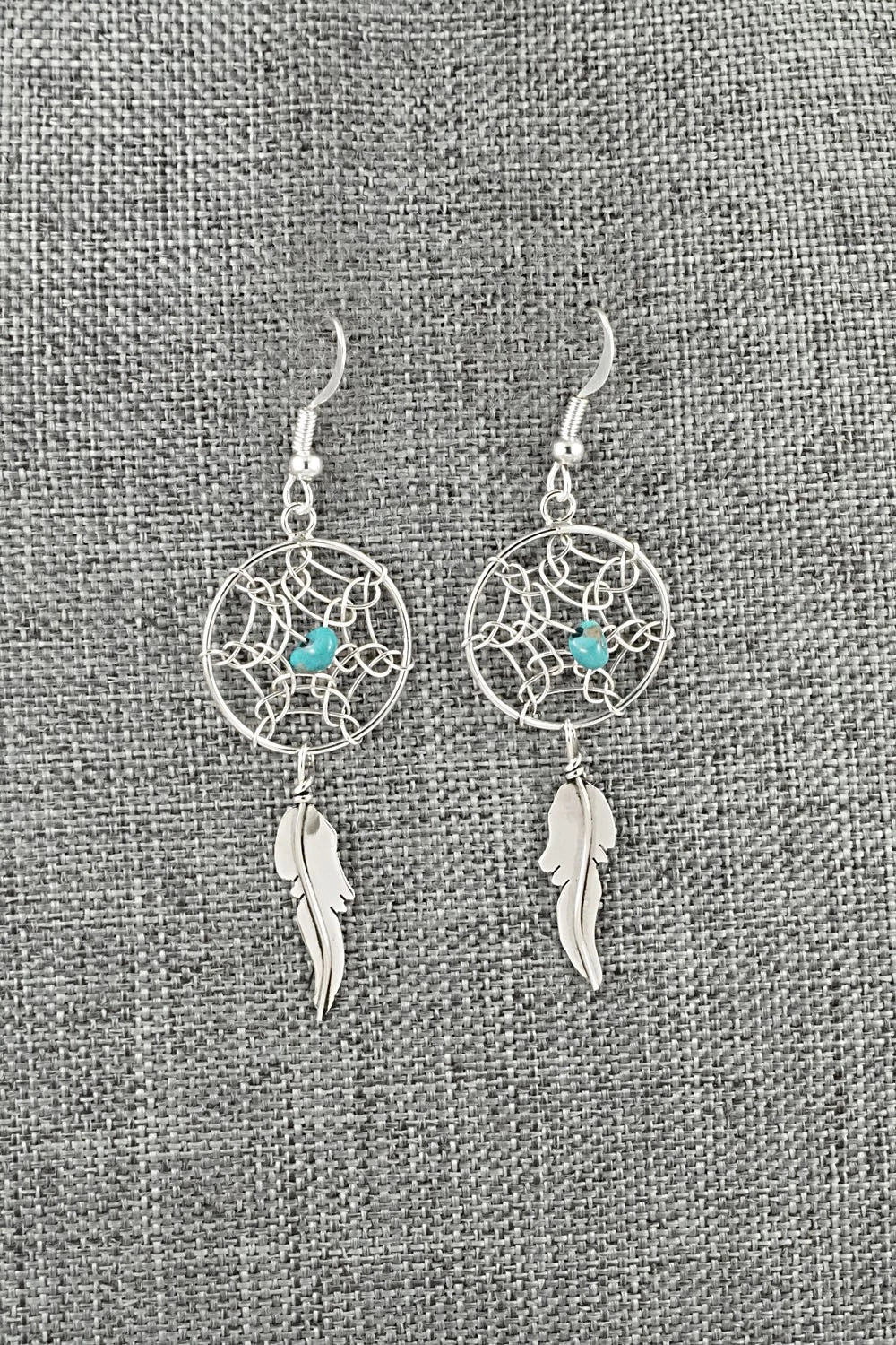Turquoise & Sterling Silver Earrings - Lorenzo Arviso
