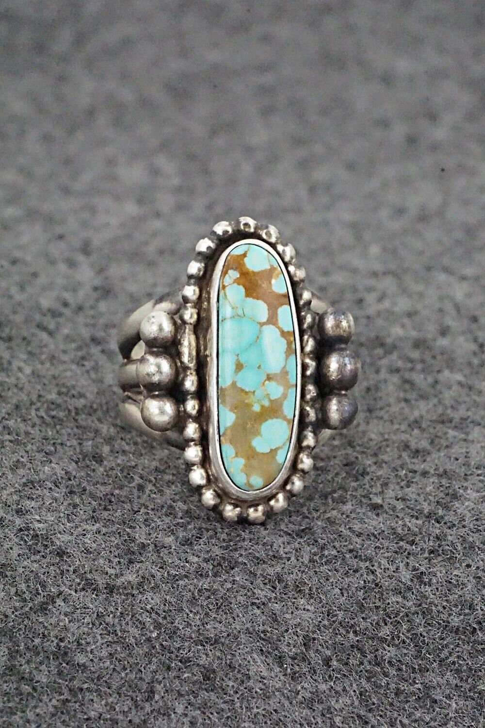 Turquoise & Sterling Silver Ring - Kathleen Livingston - Size 7