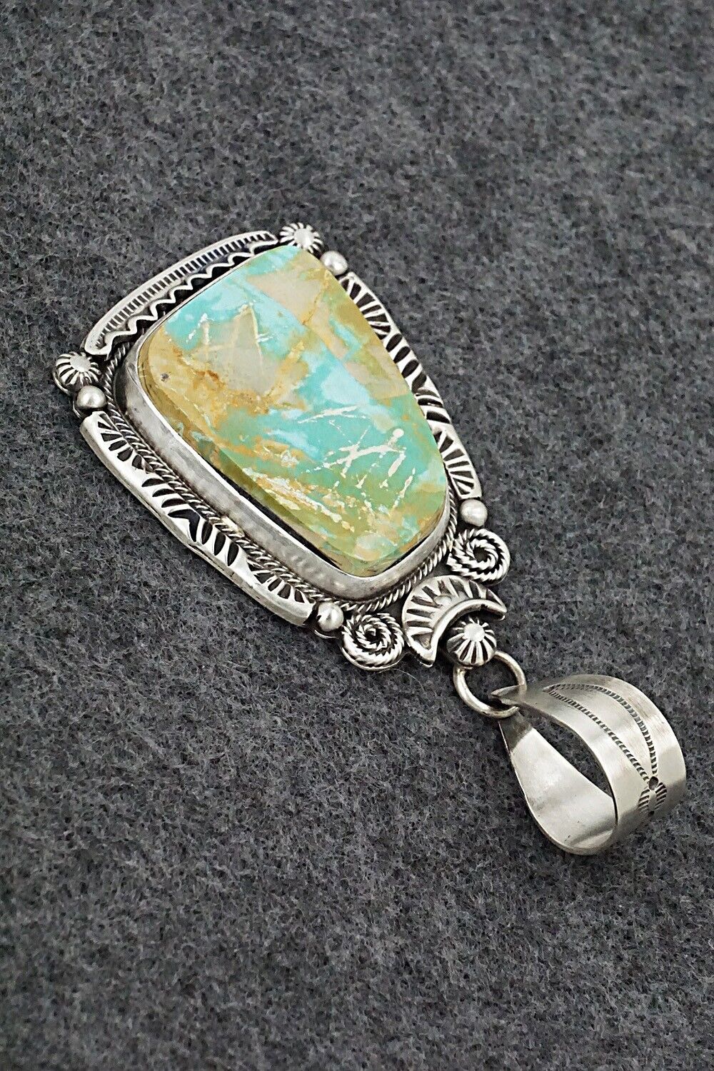 Turquoise & Sterling Silver Pendant - Jackson Hoskie