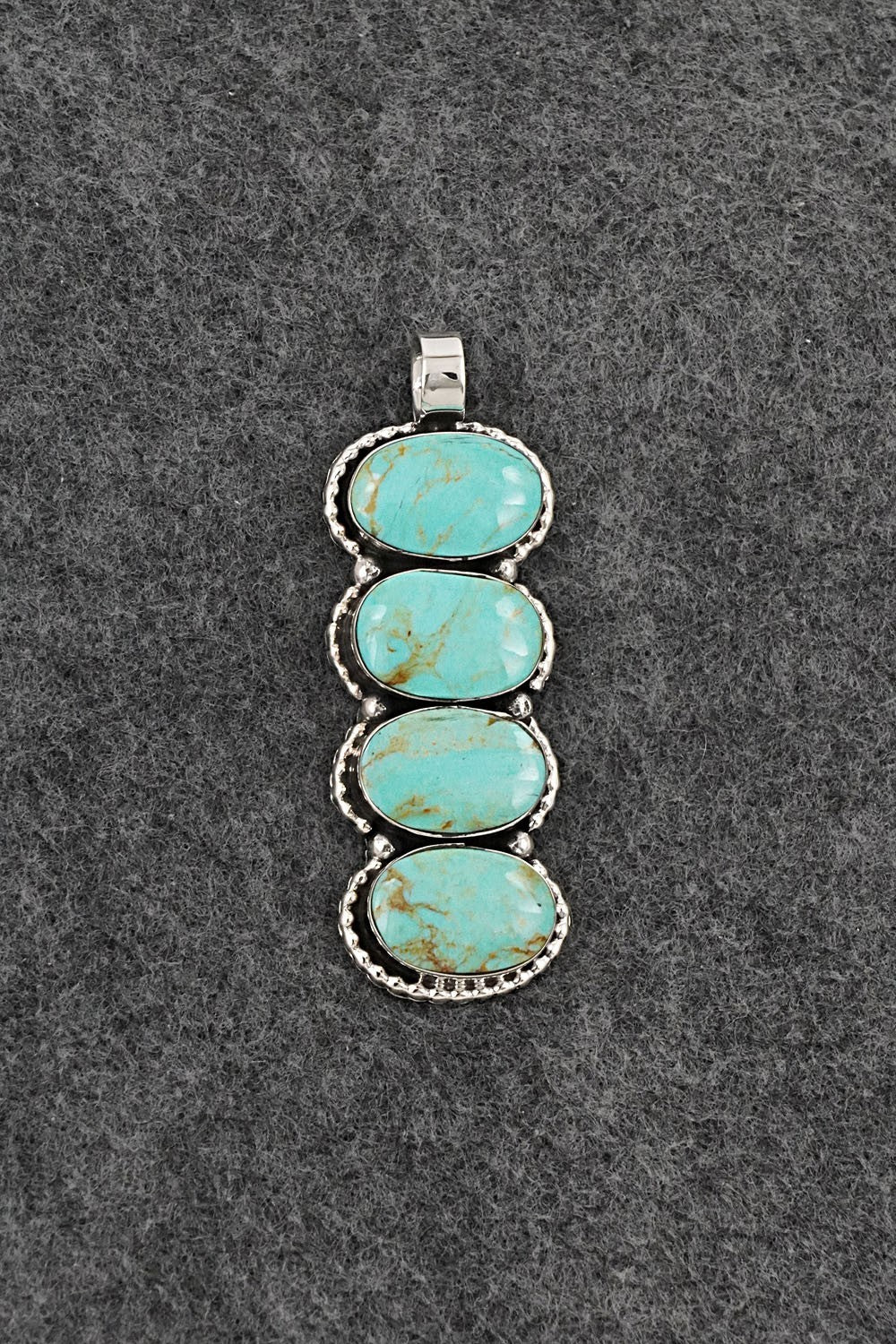 Turquoise & Sterling Silver Pendant - Marie Bahe