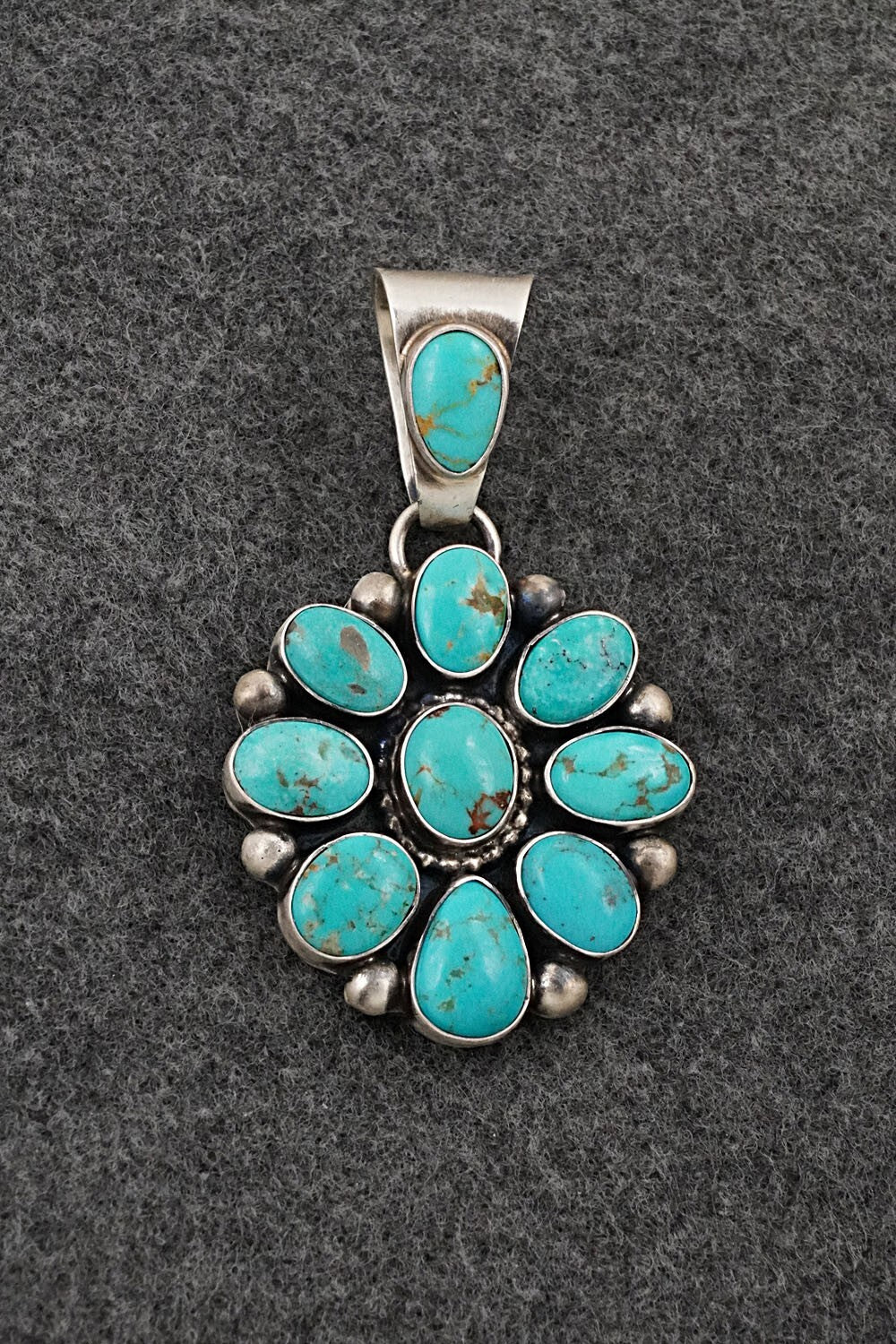 Turquoise & Sterling Silver Pendant - Kathleen Livingston
