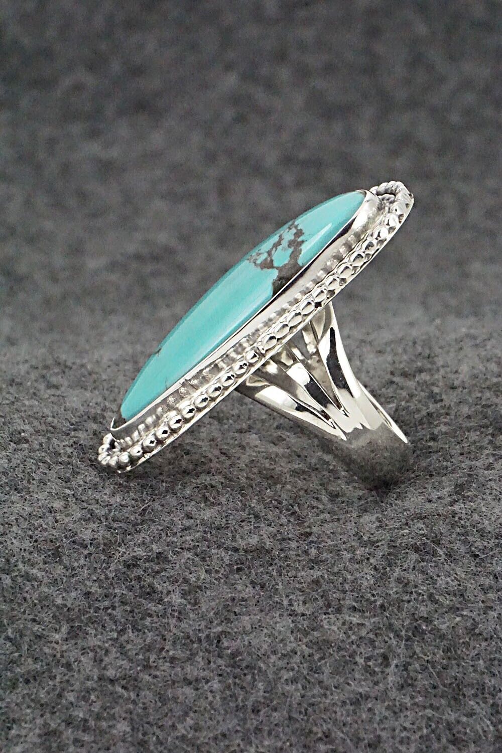 Turquoise & Sterling Silver Ring - Andrew Vandever - Size 7.5